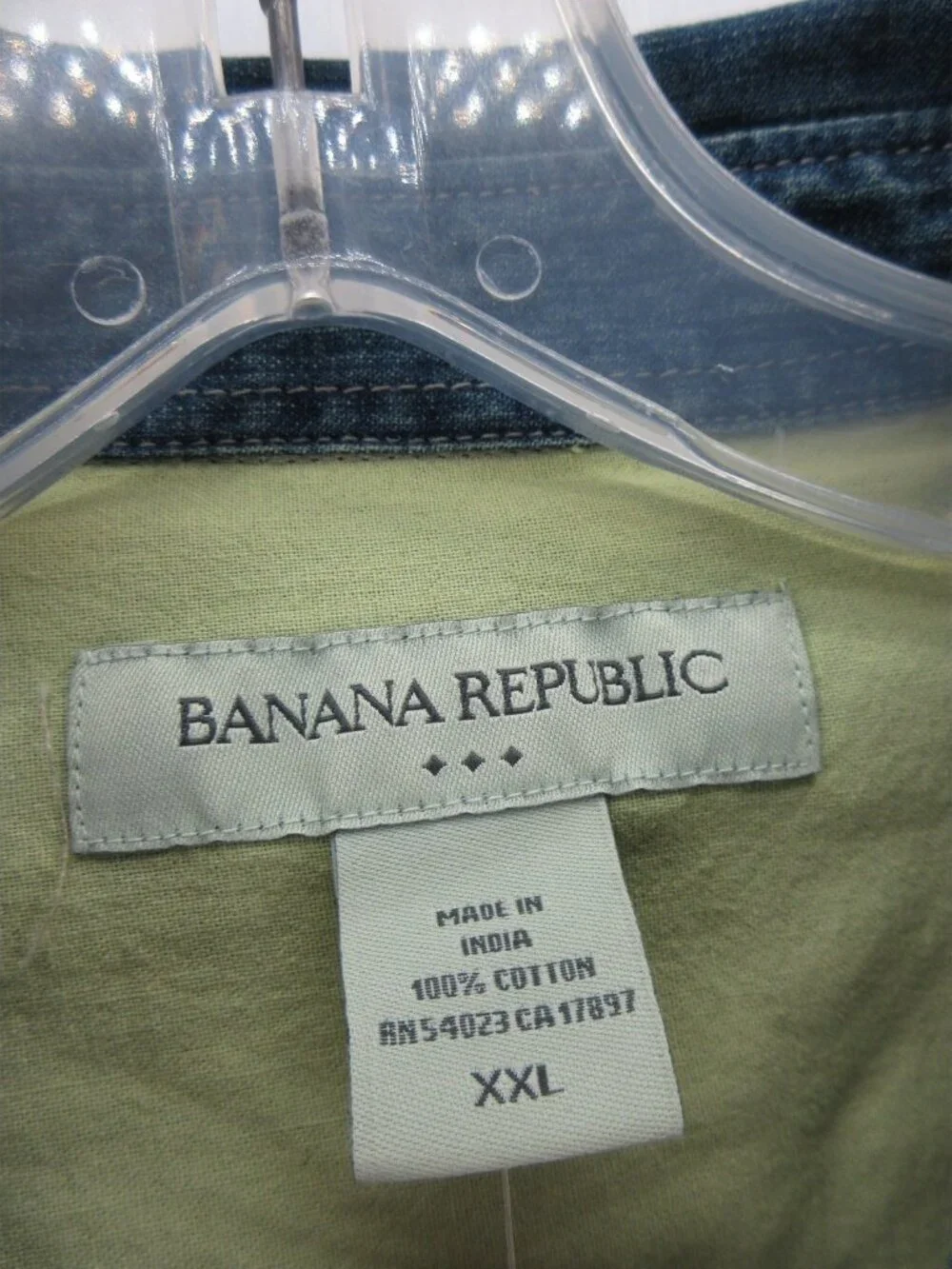 VGT Banana Republic Shirt XXL Western Pearl Snap Denim Cowboy Faded NEW